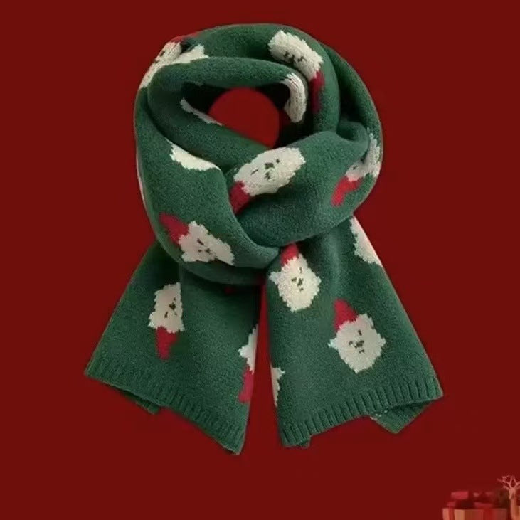 Christmas Reindeer Soft Thick Warm Knit Scarf