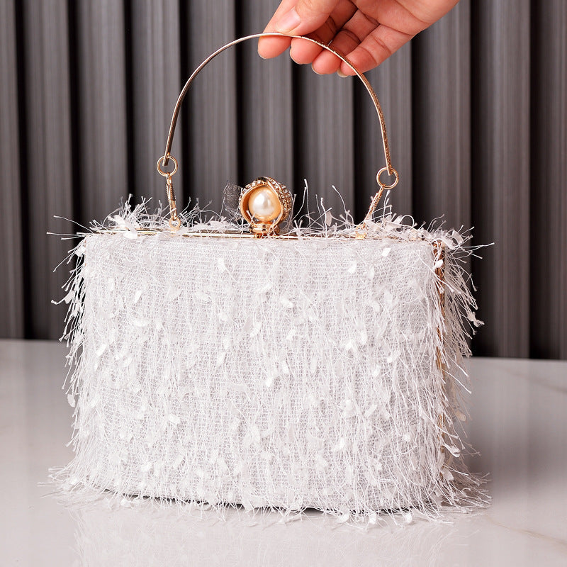 Trendy Boho Fringe Evening Handbag Stylish Party Purse