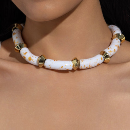 Exaggerated Acrylic Bead Bracelet Set Colorful Retro Jewelry