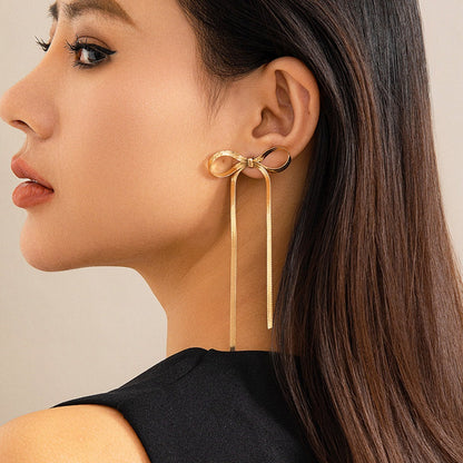 Bow Earring Butterfly Knot Stud Earrings Trendy Metal Design