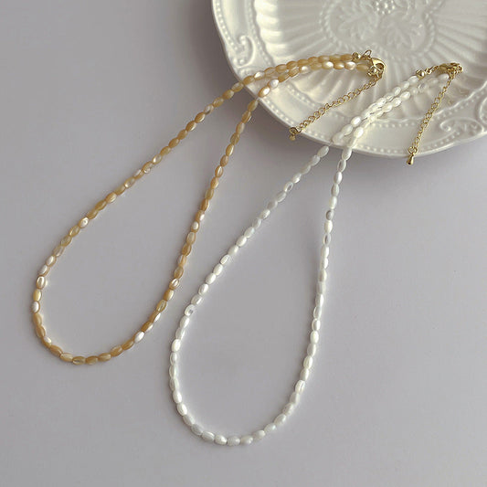 Trendy Solid Color Bead Choker Necklace