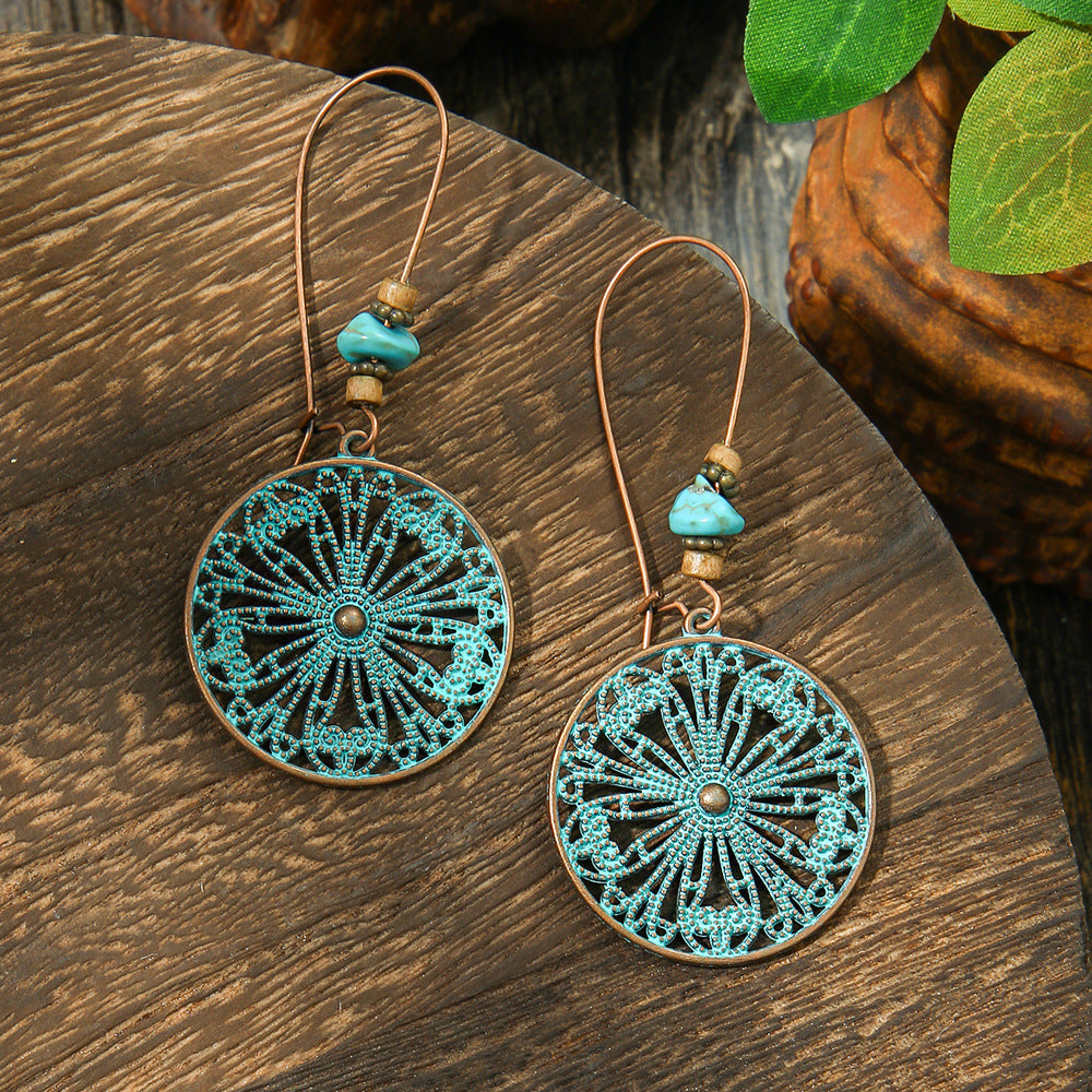 Bohemian Style Metal Earrings Vintage Tassel Earrings for Women