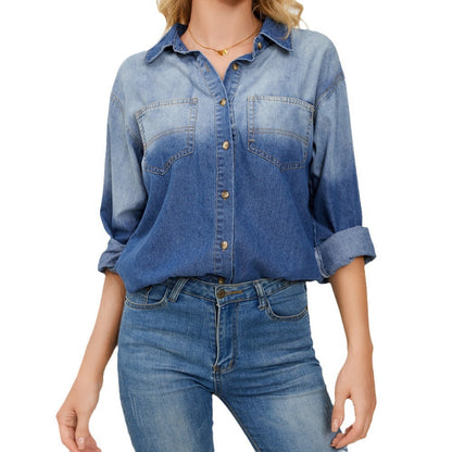 Fashion Casual Polo Denim Jacket