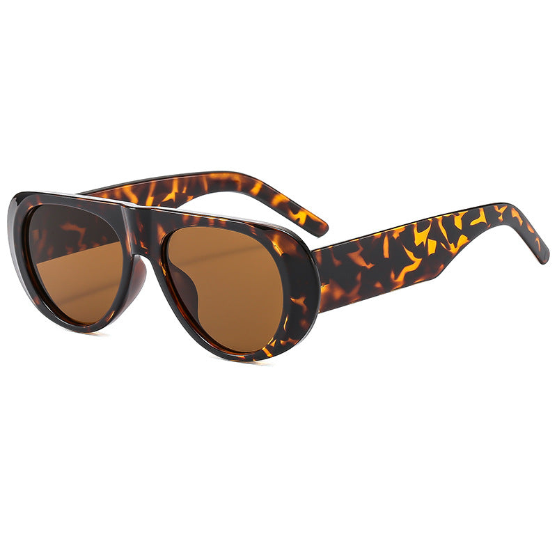 Fashionable Oval High-End Casual UV400 Sunglasses