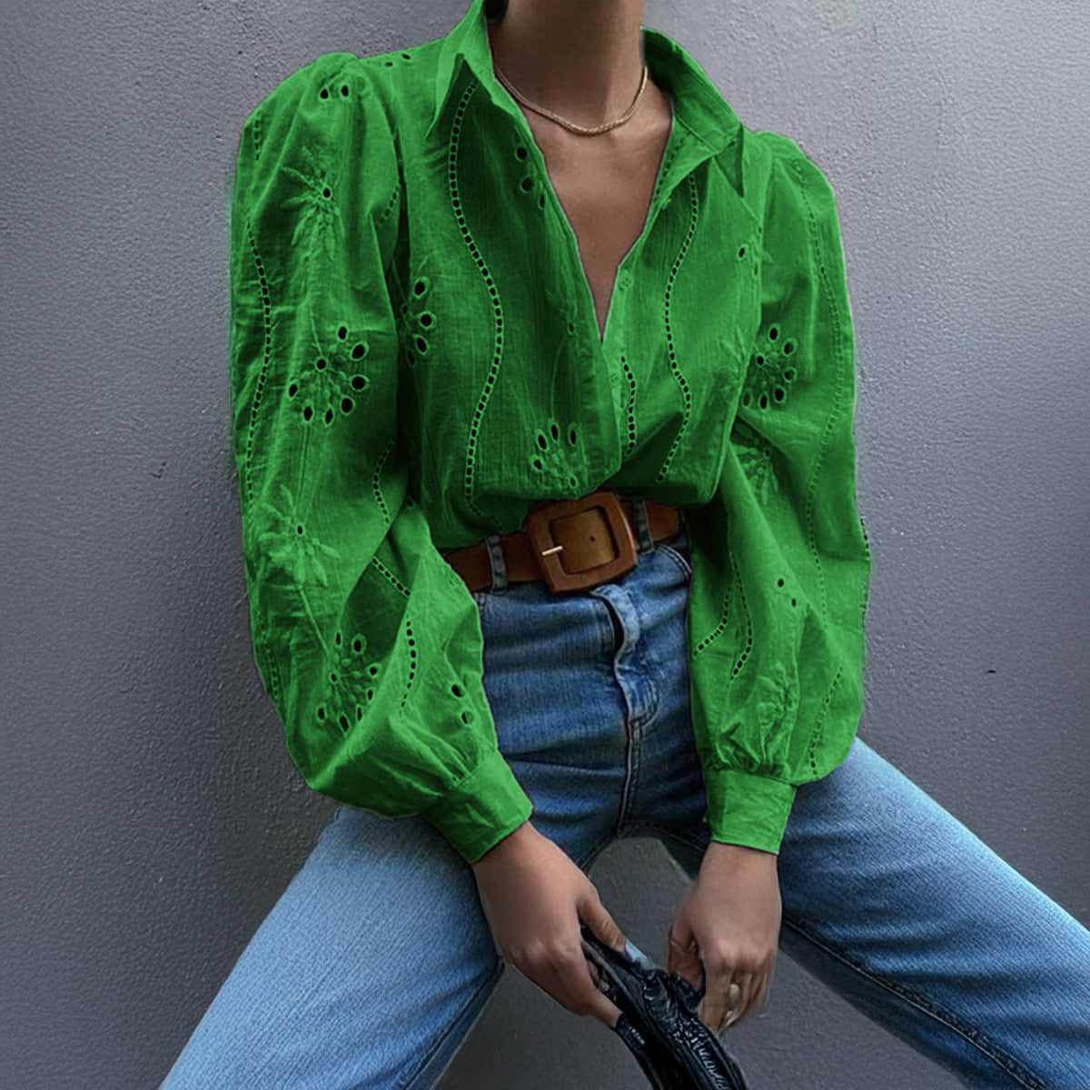 Fashionable Loose Fit Hollow Out Cardigan Top for Women