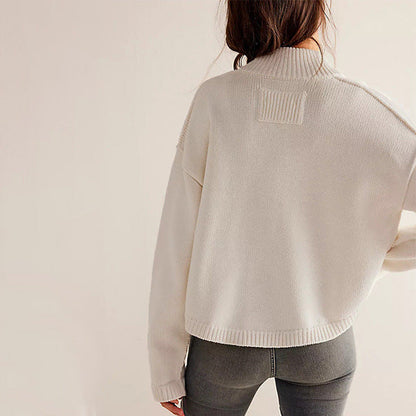 Stand Collar Button Cardigan