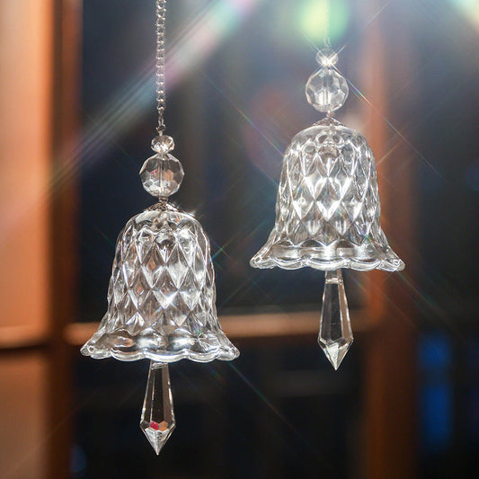 Rainbow Crystal Christmas Jingle Bell Hanging Suncatcher
