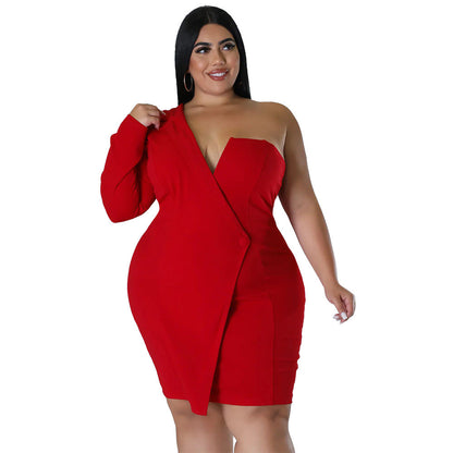 Stylish Sexy Bodycon Dress With Off-Shoulder Long Sleeves