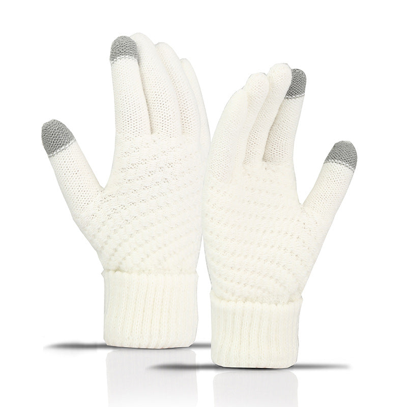 Warm Knitted Touchscreen Gloves for Winter Cycling
