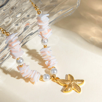 Pearl Shell Pendant Cute Necklace