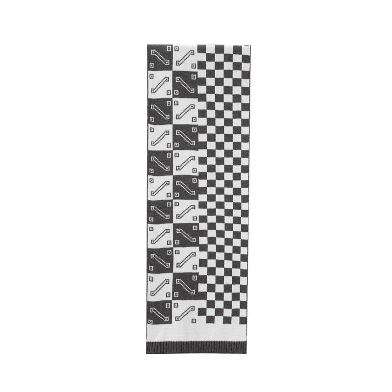Minimalist Knit Plaid Cozy Soft Winter Scarf