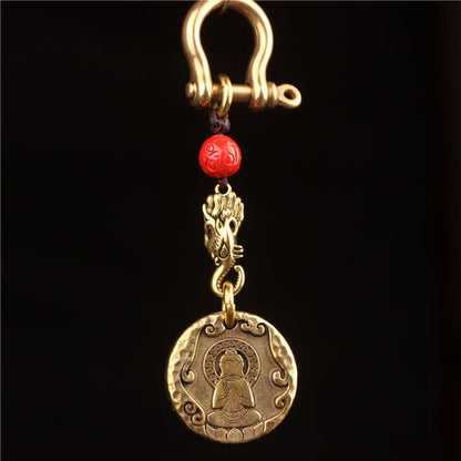 Original Nepal Tibet Retro National Style Brass Buddha'S 10-Phase Free Personality Necklace Pendant For Men And Women