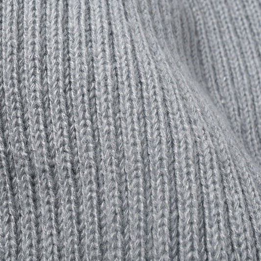 Spliced Color Knit Hat Padded Beanie