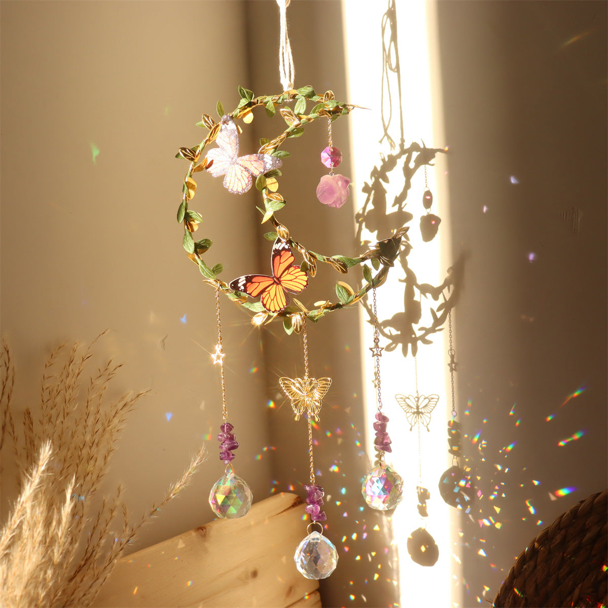 Leaves Cross Butterfly Moon Hangings