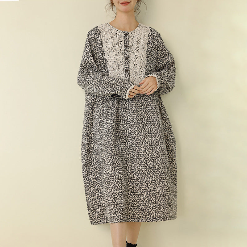 Bohemian Floral Embroidered Maxi Dress Casual Style