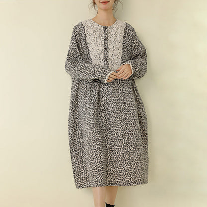 Bohemian Floral Embroidered Maxi Dress Casual Style