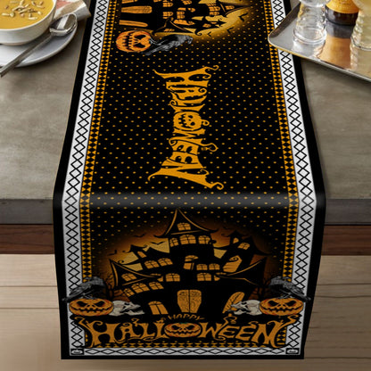 Halloween Table Flag Bat Ghost Dwarf Linen Tablecloth