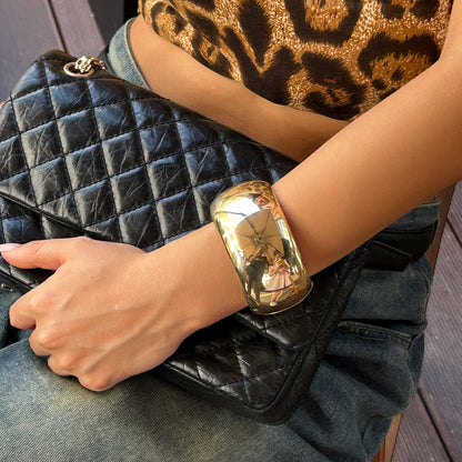 Geometric Metal Cuff Bracelet Trendy Statement Jewelry
