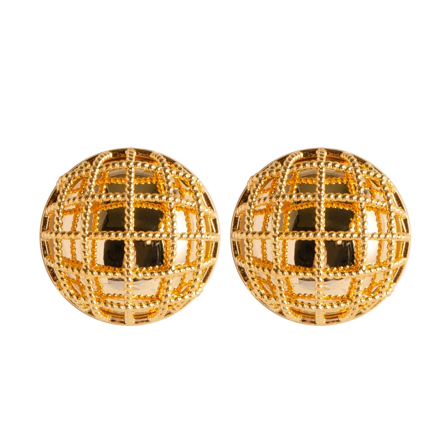Geometric Round Earrings For Women Stylish Silver-Plated Jewelry