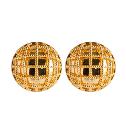Geometric Round Earrings For Women Stylish Silver-Plated Jewelry