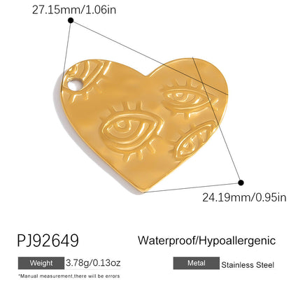 Luxury Heart-Shaped Stainless Steel DIY Jewelry Accessories Bracelet Necklace