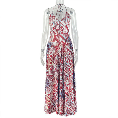 Color Block Midi Dress Casual Knit A-Line Dress
