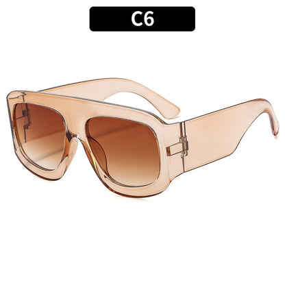Trendy Square Frame UV400 Sunglasses Stylish Summer Eyewear