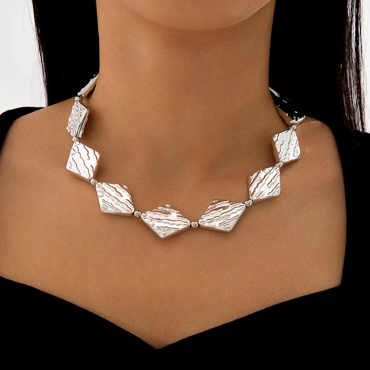 Trendy Ccb Letter Choker Necklace With Handmade Pearl Bow