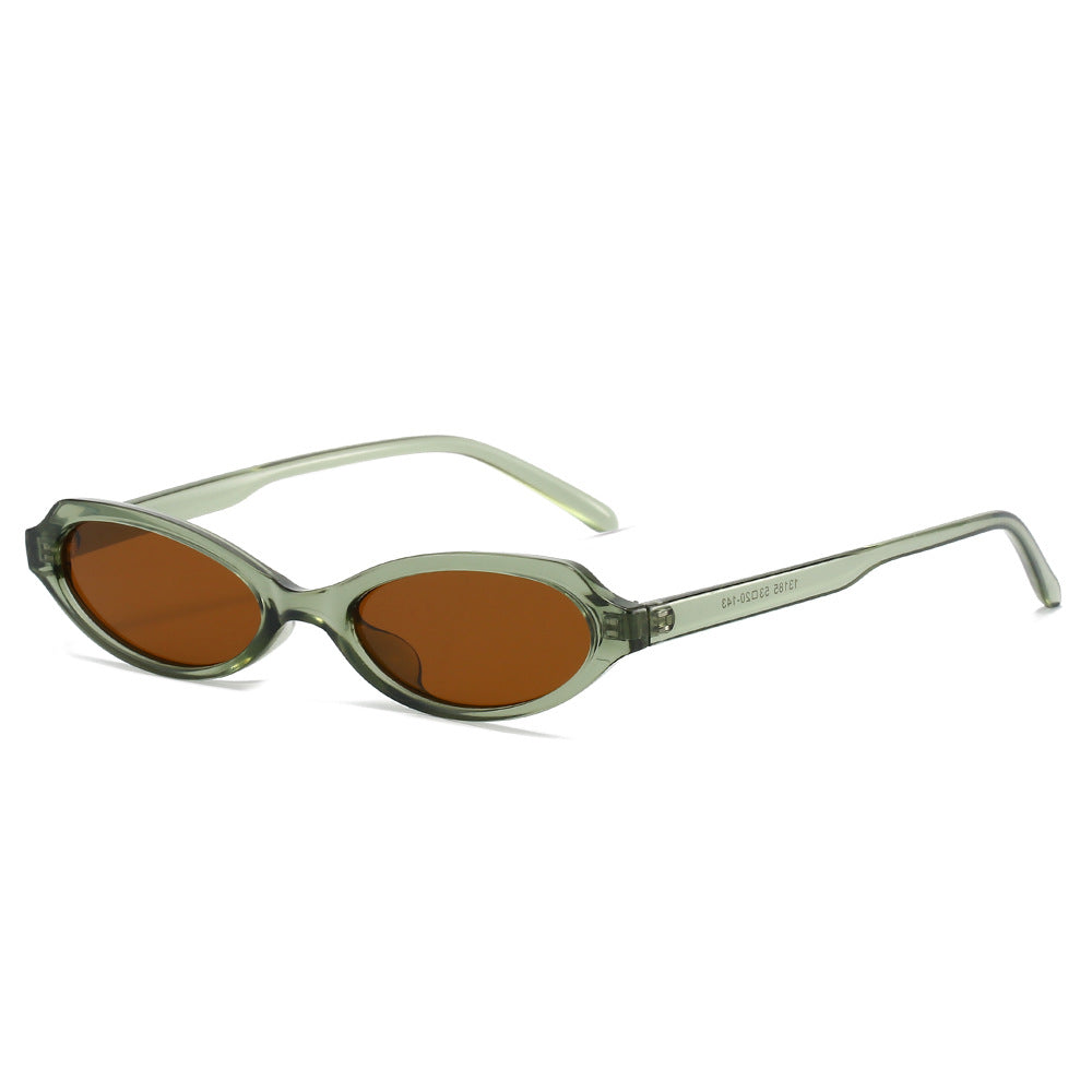 Trendy Oval Sunglasses Non-Polarized UV400 Protection for Fashion and Outdoor Activities