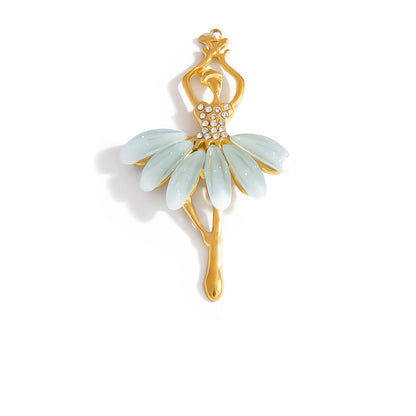 Colorful Oil-Drop Fish Heart Pendant Steel DIY Jewelry Accessories