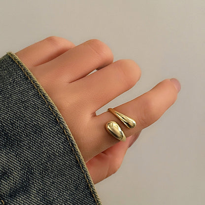 Trendy Geometric Metal Rings Set For Women