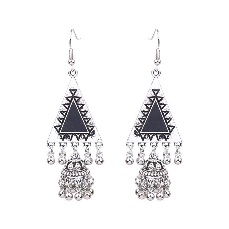 Fashionable Bohemian Long Earrings with Geometric Design