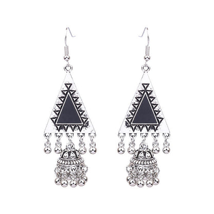 Fashionable Bohemian Long Earrings with Geometric Design