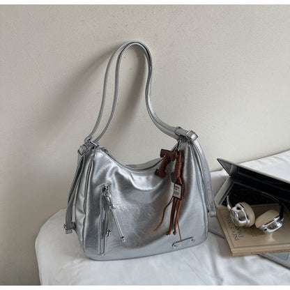 Retro Large Tote Bag for Women Stylish Casual Shoulder Bag