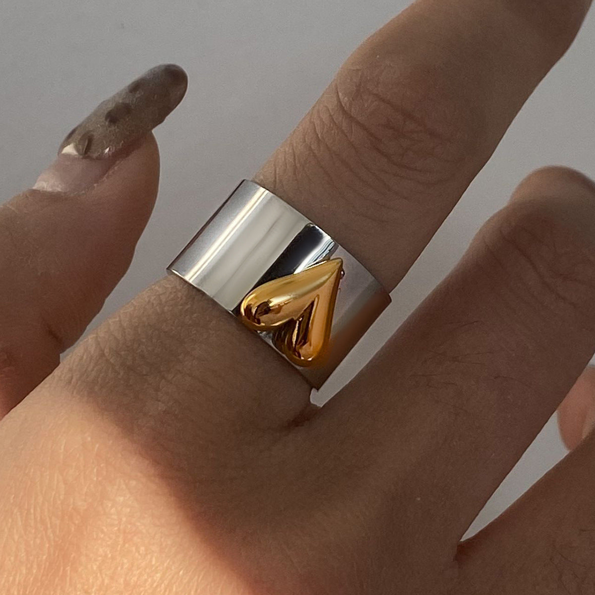 Love Color Block Adjustable Rings