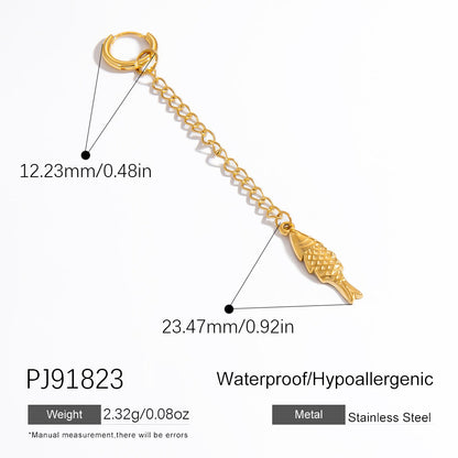 Stainless Steel Starfish & Shell Pendant Jewelry