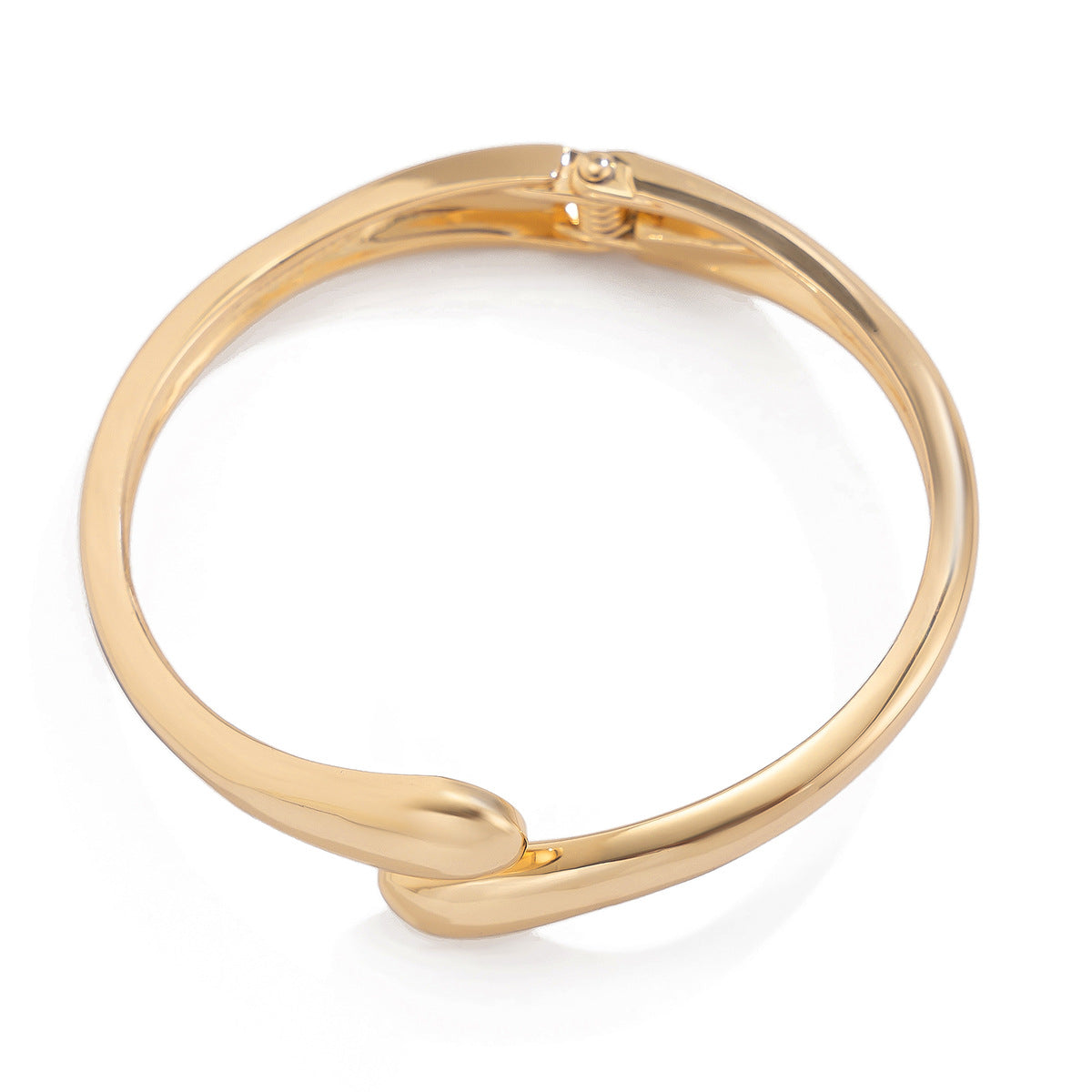 Fashionable Water Drop Spring Bracelet Trendy Alloy Bangle