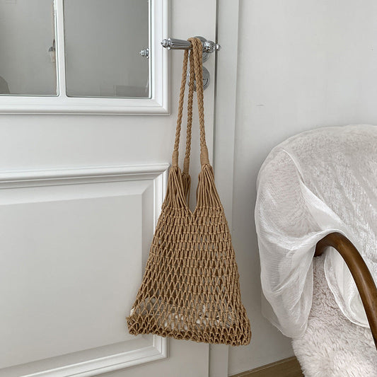 Hollow Large Capacity Braided Shoulder Bag