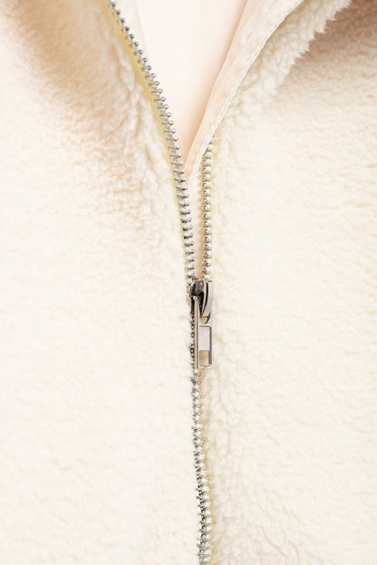 Solid Color Zipper Teddy Fleece Loose Jacket