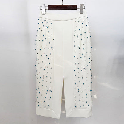 Beaded Tank Top & Split Skirt Set