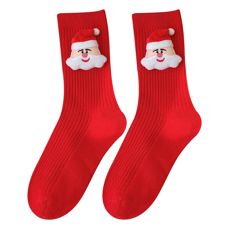 Christmas Creative Cartoon Thick Crew Socks