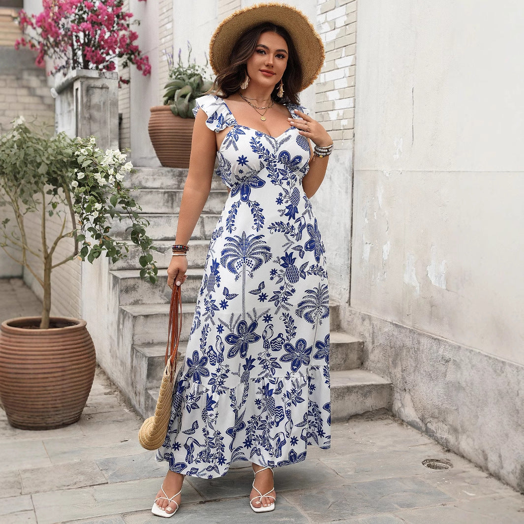 Floral Print Maxi Dress for Women