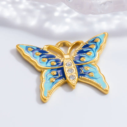Butterfly Heart Geometric Pendant DIY Jewelry Accessories
