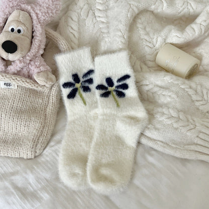 Cute Fuzzy Fleece Thick Warm Crew Socks