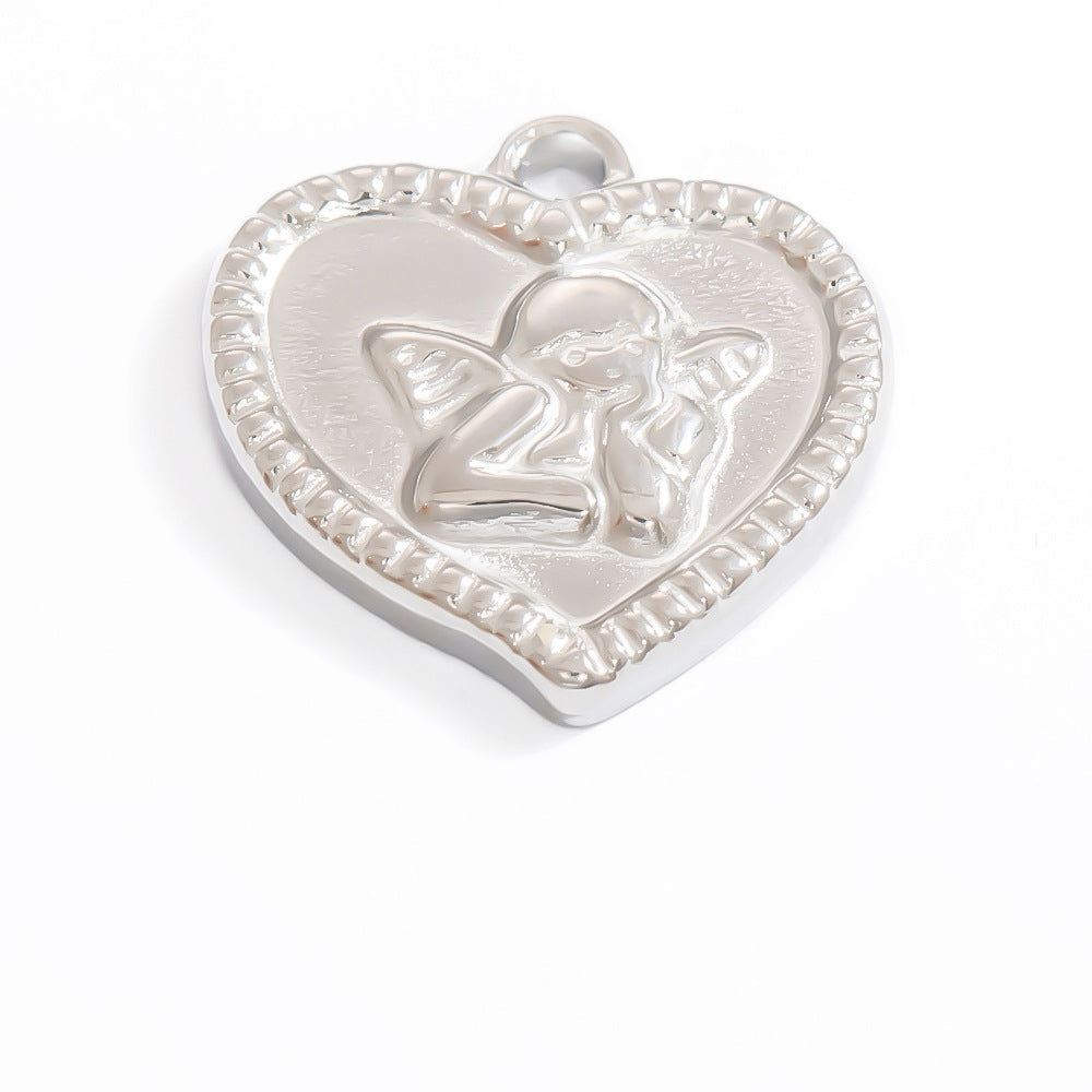 Stylish Steel Color Pendant Necklace Minimalist Design