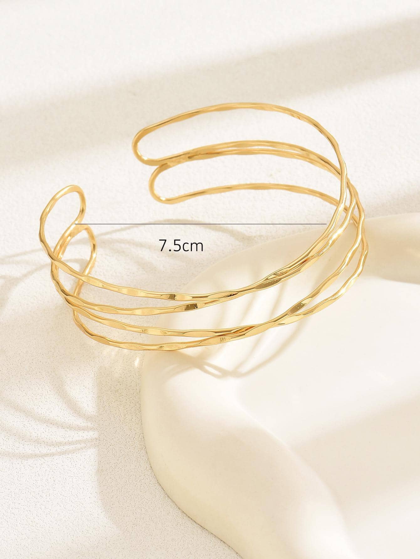 Multi-Layered Cross Simple Arm Cuff