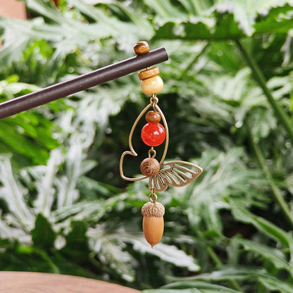 Flower Hairpin Handmade Alloy Hair Accessories Ethnic Style