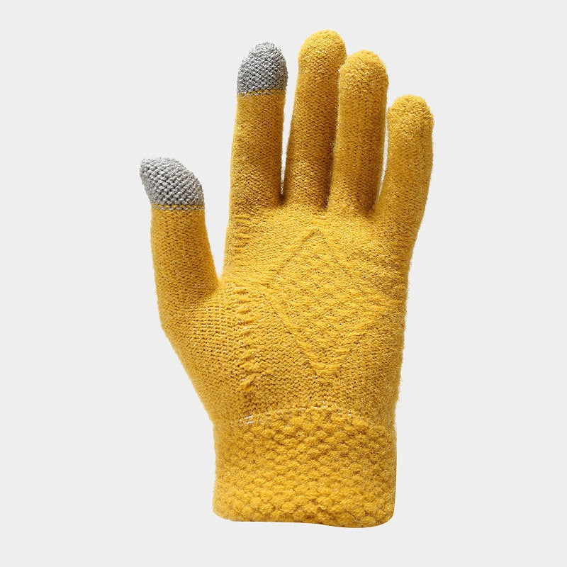 Winter Knit Thick Warm Scarf Hat Gloves Set