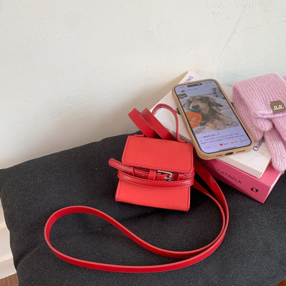 Mini Fashionable Tote Bag Trendy PU Crossbody Bag