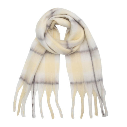 Trendy Winter Tassel Plaid Shawl Soft Scarf